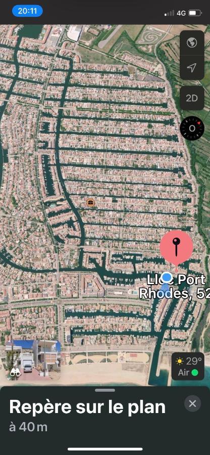 Apt Port Rhodes C, 2 Chbres, 2 Terrasses, Vue Sur Canal Principal De La Marina Et Sur Les Pyrenees Apartamento Empuriabrava Exterior foto